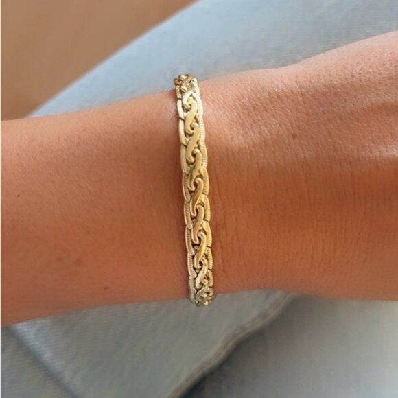 Luxury Gold & Rhodium Plated Rope Chain Bracelet | Adjustable Waterproof Jewelry - Picture 5 of 11